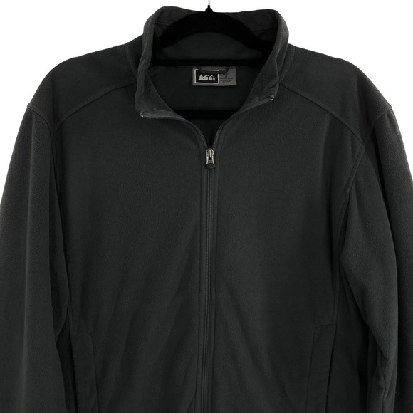 REI Other - REI Men's Medium Dark Grey Full Zip Fleece Jacket Outdoor Hiking Casual‎